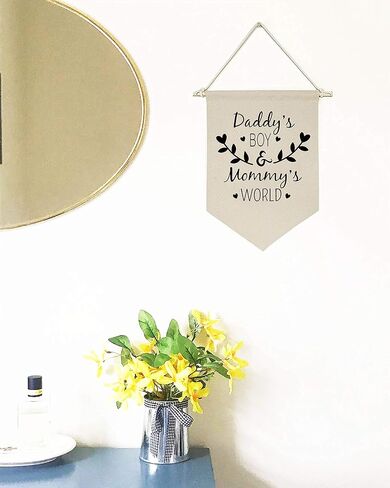 Let Him Sleep, for When He Wakes, He Will Move Mountains -Canvas Hanging Flag Banner Wall Sign Decor Gift for Baby Kids Boy Nursery Teen Room Front Door in Kuwait