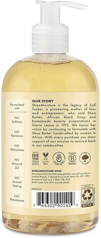 SheaMoisture Baby Wash and Shampoo Raw Shea, Chamomile & Argan Oil for Delicate Skin and Hair Baby Care with Shea Butter, 19.2 oz in Saudi Arabia