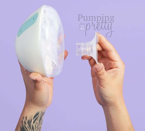 Pump Pod, Customizable Insert/Flange Size, Manual Breastmilk Collector with Plug & Suction base. 4.5oz/133ml. Suction Activated Milk Collection for breastfeeding. Manual Hand Pump in Saudi Arabia