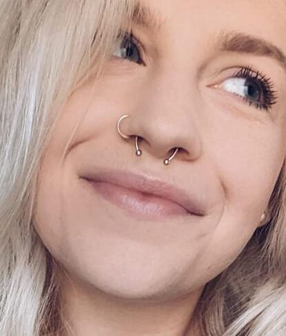 Longita Fake Nose Ring Hoop Magnetic Nose Ring Fake Nose Ring Stud Magnetic Nose Stud Fake Nose Piercing Magnetic Earrings for Women in Kuwait