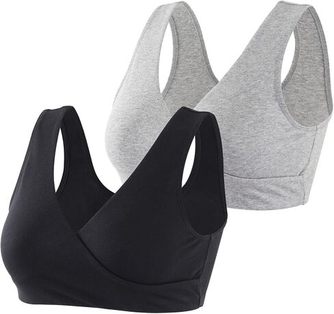 Women's Cotton Wireless Sleep Bra for Nursing and Maternity in Saudi Arabia