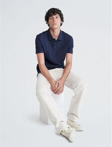 Calvin Klein Short Sleeve Smooth Cotton Polo in Kuwait