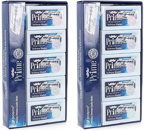 Dorco 100 Piece Prime Double Edge Razor Blades in Kuwait