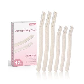Dermaplaning Tool for Face, 15 Pcs Microblade Eyebrow Razor, Dermaplane Razor for Women Face, Peach Fuzz Removal by MoHern