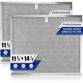 BPS1FA30 Range Hood Grease Filter by Fetechmate-11-3/4" x 14-1/4" x 3/8"-Mesh Aluminum Filter for B-roan QS1 30" N-utone WS1 QS2 Range Hoods Replace 99010299 S99010305 AP3378953|2 Pack