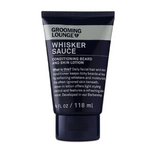 Grooming Lounge Whisker Sauce Beard Conditioner - Conditioning Beard and Skin Lotion - Eliminates Itching and Flaking - Enables Easy Combing and Styling - No Parabens - Cruelty Free - 4 oz