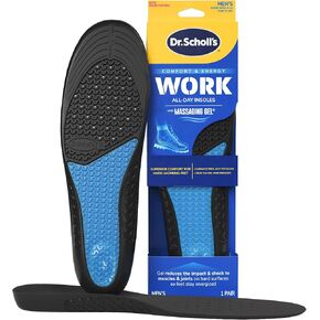 Dr. Scholl's Work Massaging Gel, Advanced Insoles for Shoe Inserts, Standart, For Men, 1 Pair