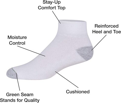 جوارب Burlington القطنية الربعية المريحة للرجال (10 قطع) in Kuwait