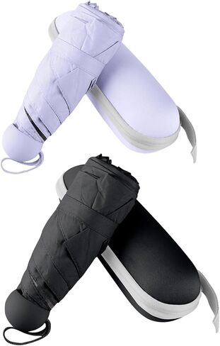 BAODINI Travel Mini Umbrella for Purse With Case-Small Compact UV Umbrella Protection Sun-Lightweight Tiny Pocket Umbrella with Case for Women, Girls in Saudi Arabia
