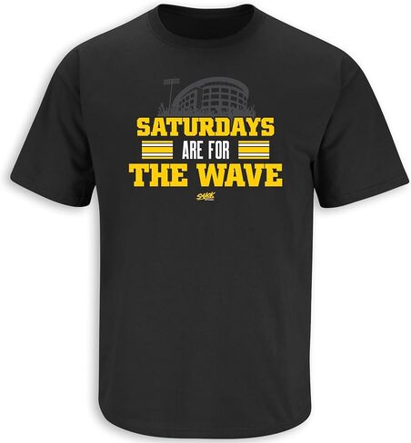 Saturdays T-Shirt for Notre Dame College Fans (SM-5XL) (Navy Youth Short Sleeve, Large) in Saudi Arabia