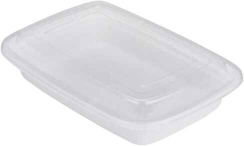Restaurantware Asporto 24 Ounce Take Out Containers, 50 Food Containers With Lids - Microwavable, Disposable, White Plastic To Go Food Containers, No BPA, For Take Out And Delivery in Saudi Arabia