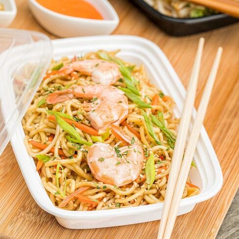Restaurantware Asporto 24 Ounce Take Out Containers, 50 Food Containers With Lids - Microwavable, Disposable, White Plastic To Go Food Containers, No BPA, For Take Out And Delivery in Saudi Arabia