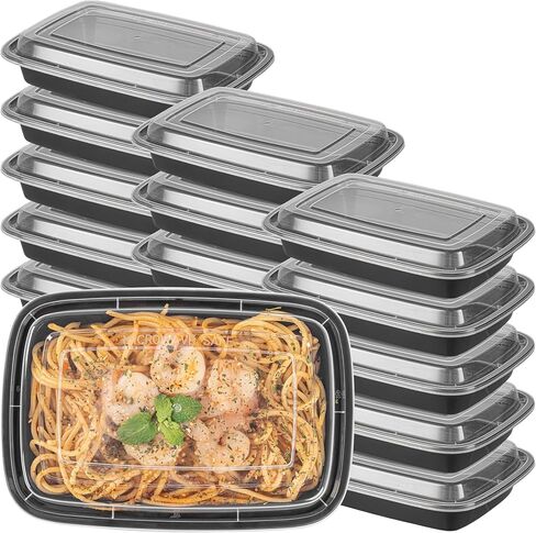 Restaurantware Asporto 24 Ounce Take Out Containers, 50 Food Containers With Lids - Microwavable, Disposable, White Plastic To Go Food Containers, No BPA, For Take Out And Delivery in Saudi Arabia