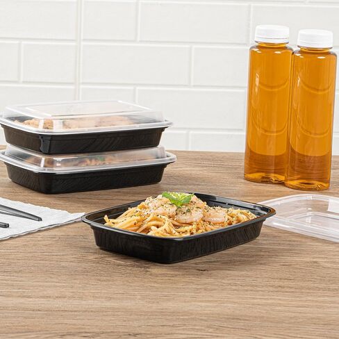 Restaurantware Asporto 24 Ounce Take Out Containers, 50 Food Containers With Lids - Microwavable, Disposable, White Plastic To Go Food Containers, No BPA, For Take Out And Delivery in Saudi Arabia