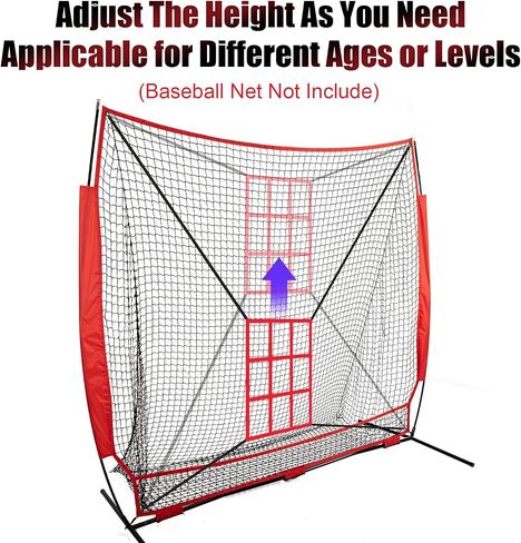 2Pcs Strike Zone Target Net,13.5x21.5in Adjustable Strike Zone Net for Baseball&Softball Nets,Lacrosse Net,Barrier Net,Portable Strike Zone Plate for Baseball Pitching Accuracy Improve in Saudi Arabia
