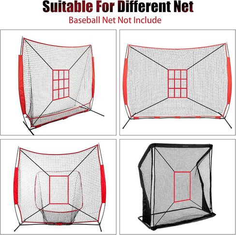 2Pcs Strike Zone Target Net,13.5x21.5in Adjustable Strike Zone Net for Baseball&Softball Nets,Lacrosse Net,Barrier Net,Portable Strike Zone Plate for Baseball Pitching Accuracy Improve in Saudi Arabia