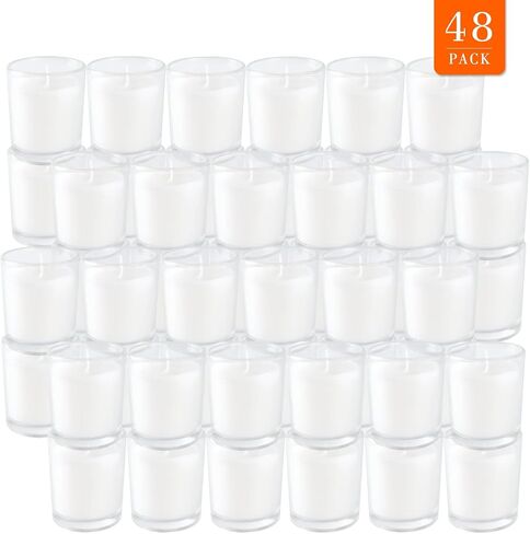 36-Pack of Unscented Warm White Votive Candles-Burn with a Warm White Glow for up to 12 Hours. Ideal for Weddings, Birthdays, Holidays, Parties,Thoughtful Gift for Any Occasion in Saudi Arabia