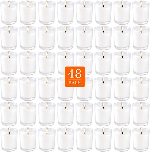 36-Pack of Unscented Warm White Votive Candles-Burn with a Warm White Glow for up to 12 Hours. Ideal for Weddings, Birthdays, Holidays, Parties,Thoughtful Gift for Any Occasion in Saudi Arabia
