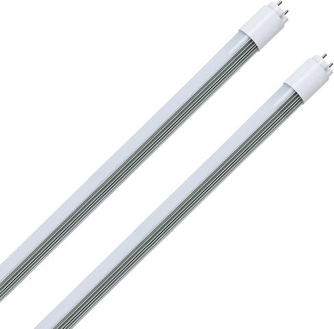 2FT T8 LED Type A+B Tube Lights 15W 2100lm, 24inch 5000K Daylight Light Bulbs, F20T12/F17T8 Fluorescent Replacement, Ballast Compatible or Bypass, Dual-Ended, Frosted Lens, DLC&UL Listed in Saudi Arabia