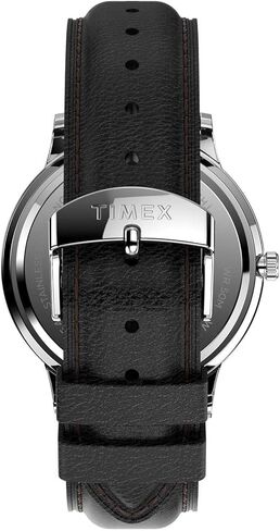 ساعة Timex Men's Waterbury Classic DayDate 40mm TW2U88600VQ Quartz Watch Black/Silver-Tone/Black, أسود/فضي/أسود in Kuwait