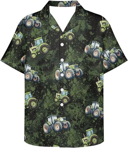 doginthehole Men's Hawaiian Short Sleeve Button Down Shirt Summer Tropical Flower Parrot Print Beach Aloha Party Wear Shirt in Saudi Arabia