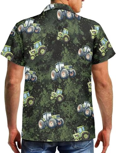 doginthehole Men's Hawaiian Short Sleeve Button Down Shirt Summer Tropical Flower Parrot Print Beach Aloha Party Wear Shirt in Saudi Arabia