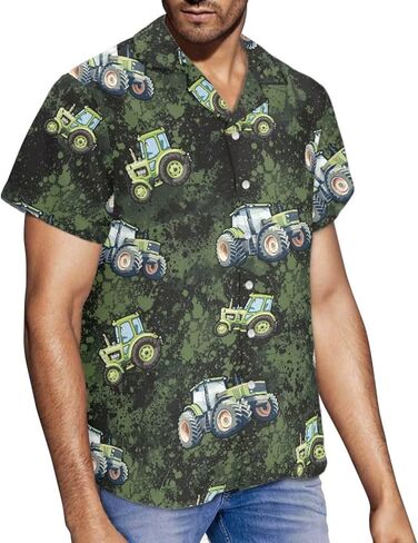 doginthehole Men's Hawaiian Short Sleeve Button Down Shirt Summer Tropical Flower Parrot Print Beach Aloha Party Wear Shirt in Saudi Arabia