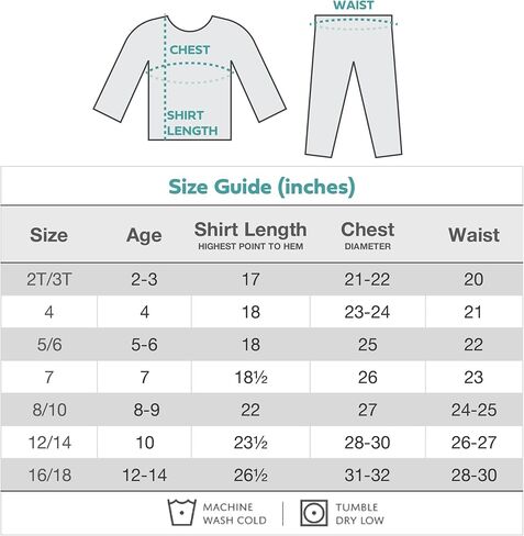 Andrew Scott Boys Long John Ultra-Soft Cotton Stretch Base Layer Underwear Sets / 3 Long Sleeve Tops + 3 Long Pants - 6 Piece in Kuwait