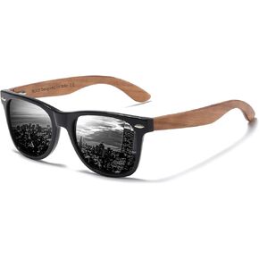Duco Polarized Driving Handmade Walnut Wooden 100% UV 400 Protection Sunglasses for Men 2141