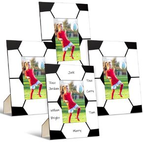 6 Pcs Tennis Photo Frame Sports Athletics Picture Wood Frame Fits 4 x 6 Inches Photograph for Tennis Players Lovers Gift Ideas Desktop Wall Ornaments