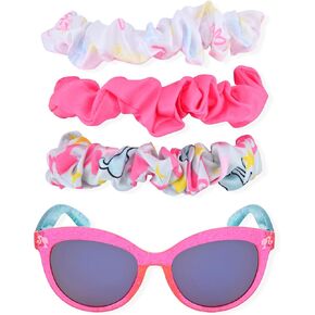 Barbie Girl's Cat Eye Sunglasses and Handled Hard Case Set