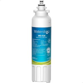 Waterdrop ADQ73613401 Replacement for LG® LT800P®, ADQ73613402, ADQ73613408, ADQ75795104, Kenmore 9490, LSXS26326S, LMXC23746S, LSXS26366S, LSXS26386D, Refrigerator Water Filter, WD-F20, Pack of 3