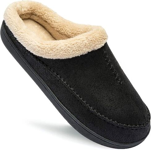 Ranberone Men's Slippers Microsuede Upper Moccasin House Shoes with Fuzzy Plush Lining Indoor and Outdoor in Kuwait