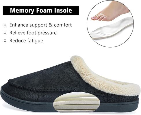 Ranberone Men's Slippers Microsuede Upper Moccasin House Shoes with Fuzzy Plush Lining Indoor and Outdoor in Kuwait