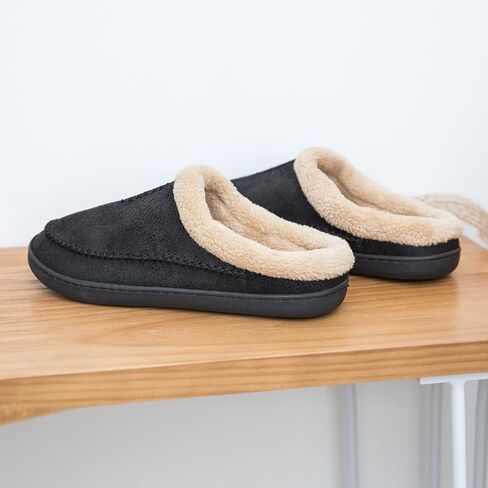 Ranberone Men's Slippers Microsuede Upper Moccasin House Shoes with Fuzzy Plush Lining Indoor and Outdoor in Kuwait