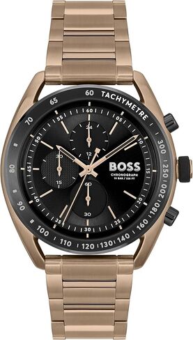Hugo by Hugo Boss Black Men's Stainless Steel Quartz Watch with Leather Strap, Black, 22 (Model: 1513853) in Kuwait