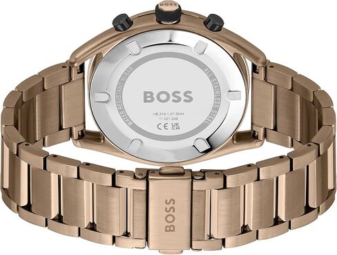 Hugo by Hugo Boss Black Men's Stainless Steel Quartz Watch with Leather Strap, Black, 22 (Model: 1513853) in Kuwait
