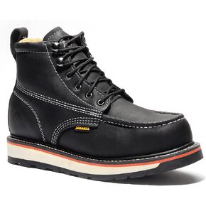 Bonanza Boots Frontier Dual 6" Work Boots for Men - Premium Leather Moc Toe, Goodyear Welt, Non-safety Toe Boots with Light-weight Dual Density Comfort Wedge Outsole