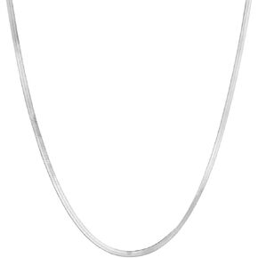 Verona Jewelers Sterling Silver 2.5MM, 3.3MM Italian Herringbone Flat Snake Magic Chain -Gold Plated Herringbone Chain Necklace, Gold Over Silver Necklace for Men and Women in Saudi Arabia