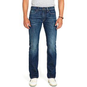Buffalo David Bitton Men's Relaxed Straight Driven Jeans, Dark Blue Sanded Indigo, 29 34