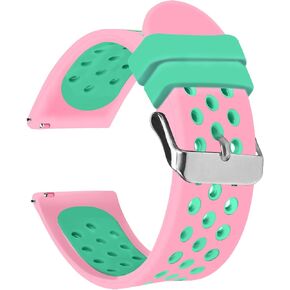 Universal 18mm 20mm 22mm 24mm Width Silicone Watch Band Replacement, Quick Release Rubber Watch Bands for Men & Women