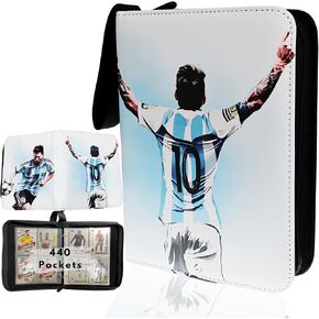 Baseball Card Binder with Sleeves 400 Pockets. 3 Ring Sports Card Binder with Zipper. Gifts for Baseball Card Collectors. Baseball Card Holders Compatible with Topps Cards. (Blue)