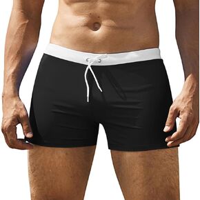 COOFANDY Men's Square Leg Swim Briefs Printed Swimsuit Athletic Swimwear Bathing Suit Swimming Trunks