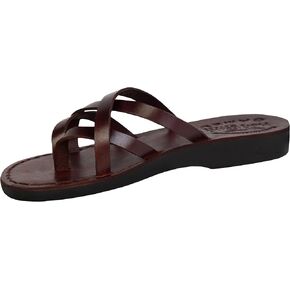 Holy Land Market Unisex Leather Biblical Flip Flops (Jesus - Yashua) Jerusalem Style I