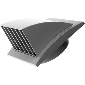 Vent Systems Brown 4" inch Exhaust Vent Cover - Dryer Vent Hood - Louvered Dryer Cover - Vent Hood Cap - One-Directional Plastic Air Supply Grille - Non Return Valve - Outlet Cowl Air Vent Grille