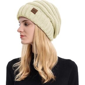 ZOORON Womens Winter Hat Slouchy Beanies for Women Cable Knit Winter Beanie Hats for Women Thick Cold Weather - Beanies Women