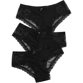 Floerns Women's Plus Size 2 Pack Lace Seamless V-Strings Thong Panties Set