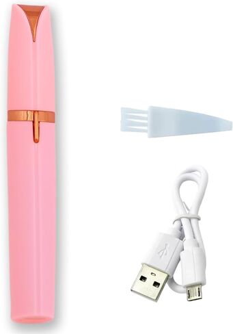 Eyebrow Hair Remover, USB Rechargeable Painless Precision Portable Electric Eyebrow Trimmer Pen, Safe Eyebrow Shaver Razor Tool(Rose Gold) in Saudi Arabia