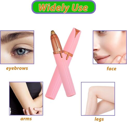 Eyebrow Hair Remover, USB Rechargeable Painless Precision Portable Electric Eyebrow Trimmer Pen, Safe Eyebrow Shaver Razor Tool(Rose Gold) in Saudi Arabia