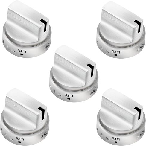 أقوى إصدار WB03X24818 مقبض موقد الغاز GE * 4 (الفولاذ المقاوم للصدأ النقي) OEM استبدال نطاق مقبض الموقد السطحي AP5989029 PS11729081 متوافق مع موقد الغاز GE - ضمان لمدة 10 سنوات in Saudi Arabia